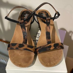 Style and Co wedge sandals leopard print